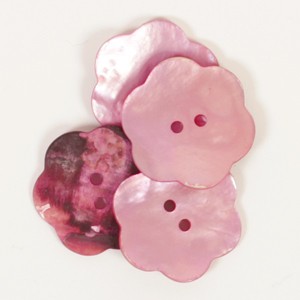 Perlmuttknopf Blume rosa 603
